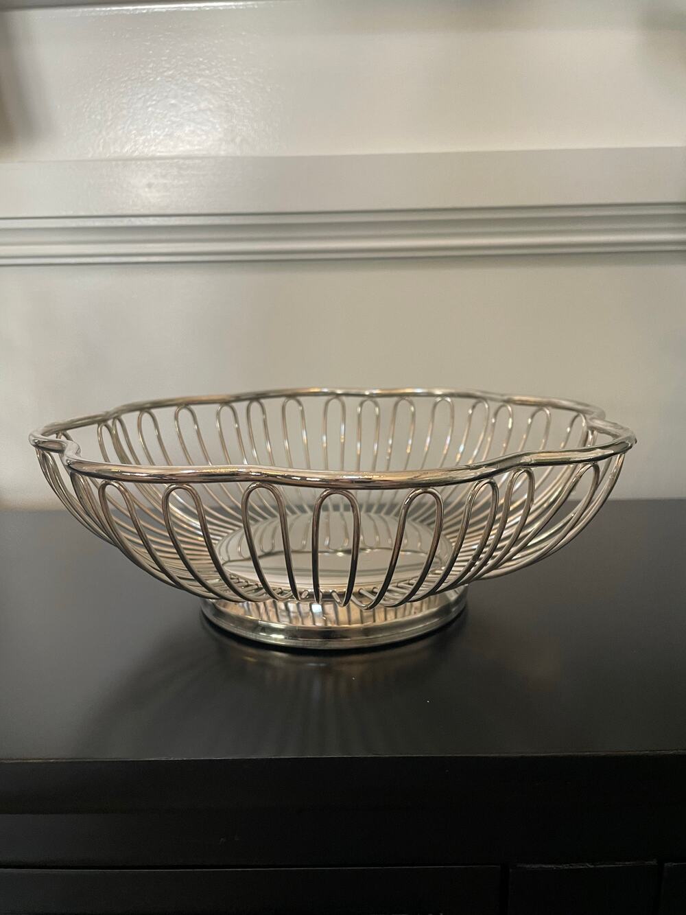 Vintage Silver‑Plated Basket